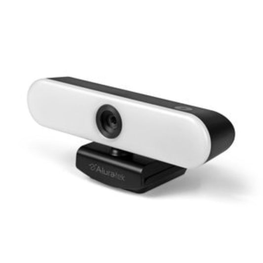 Aluratek 4K HD Ring Light Webcam w/Dual Stereo Mics, USB-C/USB-A (AWCL4KFL)