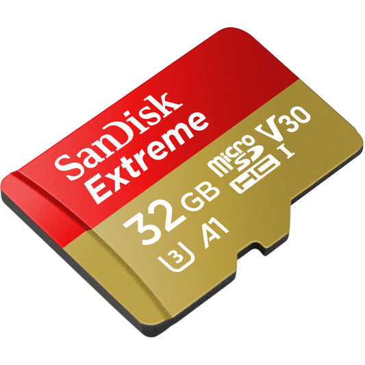 SanDisk 32GB Extreme microSDHC UHS-I Memory Card with Adapter (SDSQXAF-032G-GN6MA)